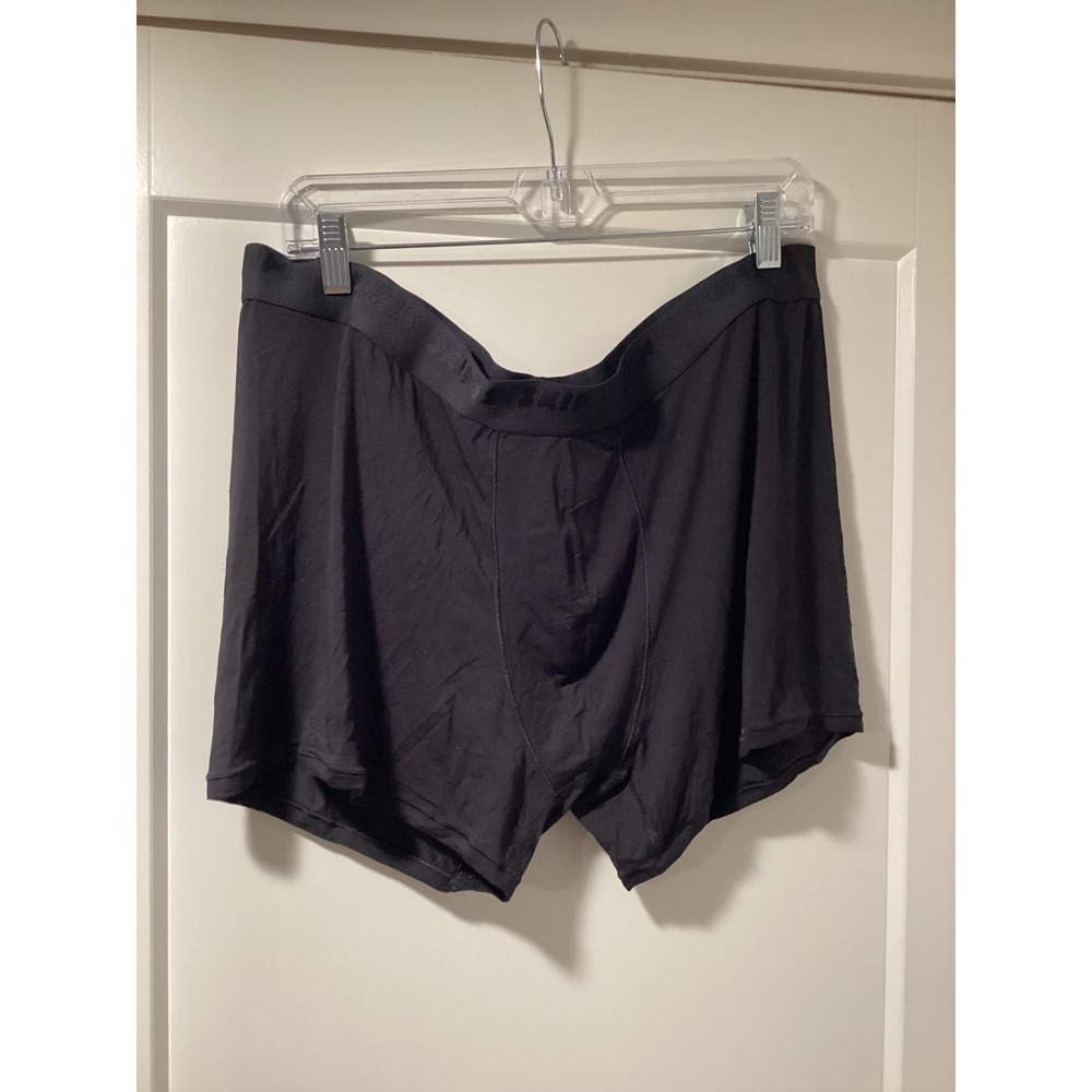 SKIMS Mens Stretch Boxer Briefs Onyx Black Logo Waistband Size 3XL